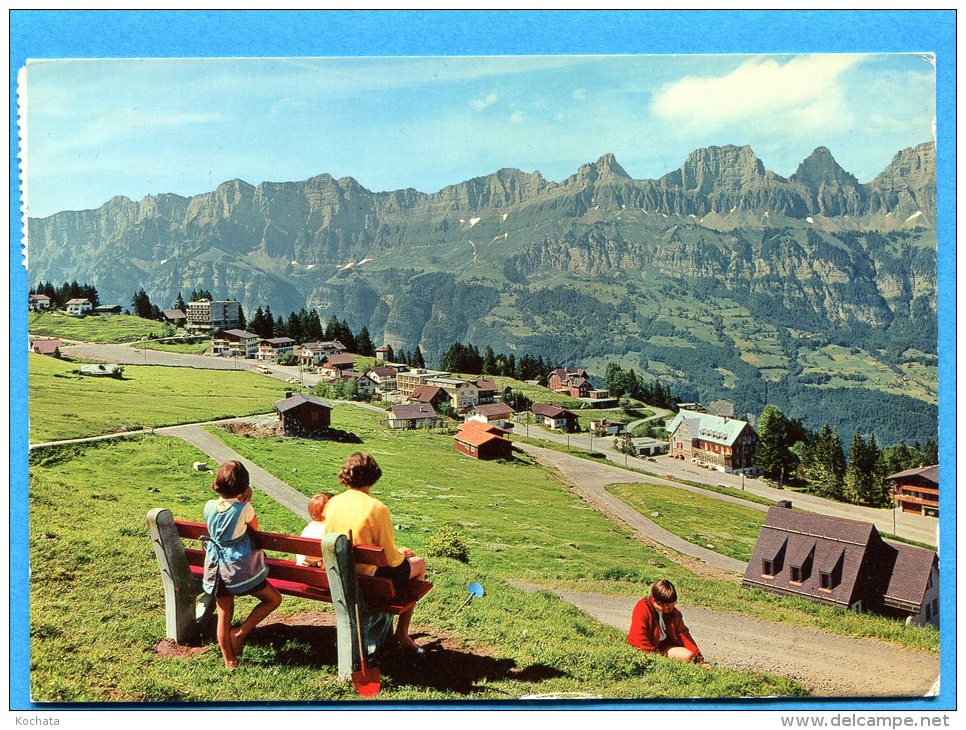 Mans1203, Flums,Flumserberge, Tannenbodenalp Mit Churfirsten, 2387,GF,circulée 1974 - Flums