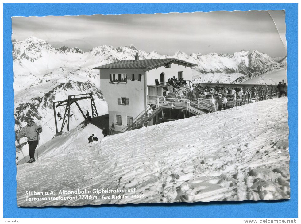 Mans1205, Stuben Am Arlberg, Albona Bahn,Gipfelstation, Restaurant, Animée ,GF,circulée 1966 - Stuben