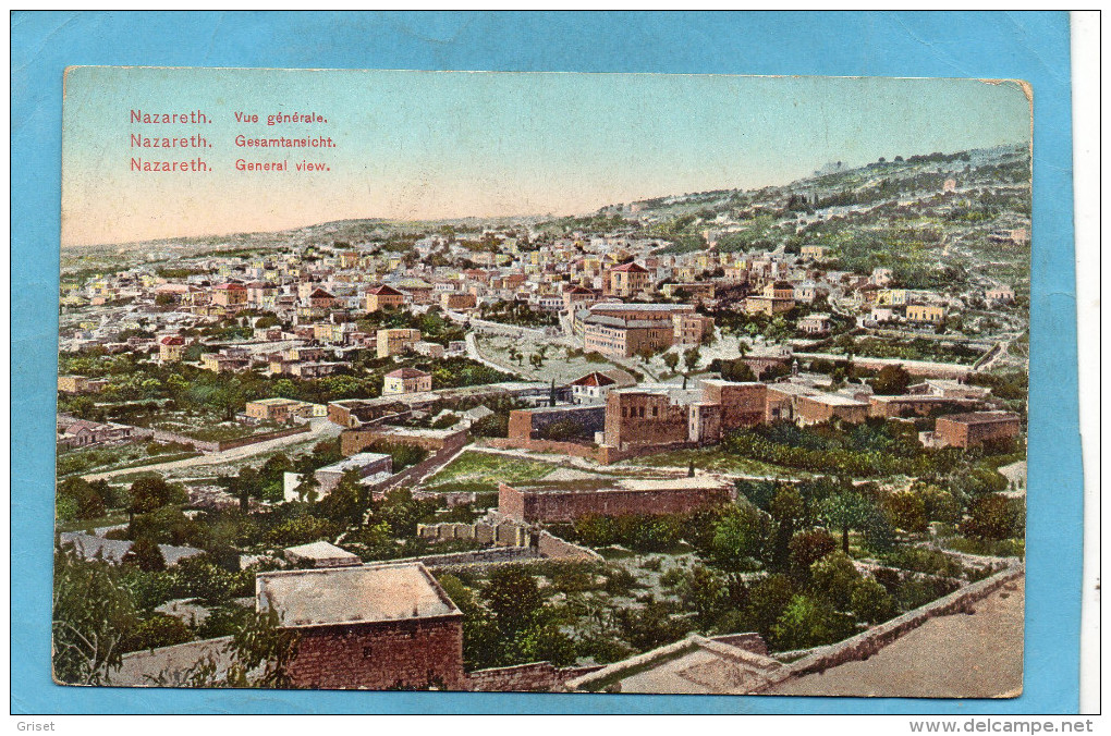 PALESTINE-NAZARETH- Vue D'ensemble-a Voyagé En 1916-édition Terzis - Palestine