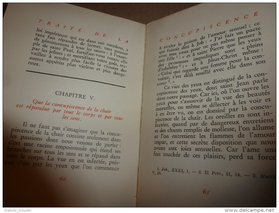 1947 Traité de la CONCUPISCENCE par Jacques-Bénigne Bossuet (exemplaire n° 902 tiré sur velin fin) Aux Portes de France