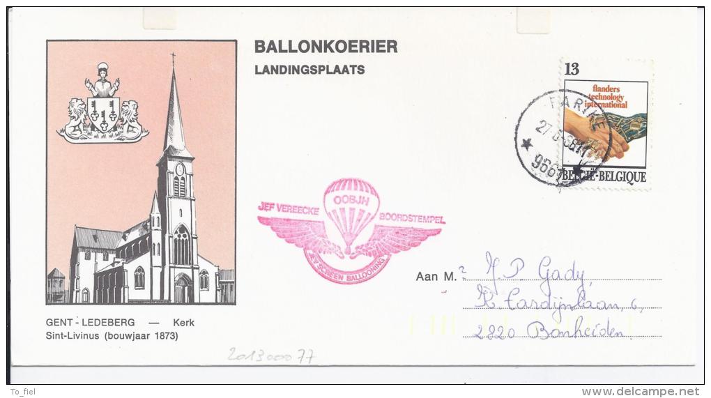 Briefkaart \"BALLONKOERIER\"  1988     (20130077) - Covers