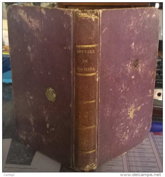 Livre Ancien - Jean Baptiste Poquelin ( Molière) - Edition Stéréotype Pierre Didot 1799 - Tome 5 - 1701-1800