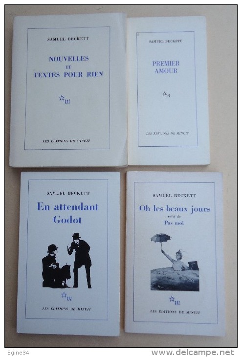 Lot 4 Vol. SAMUEL BECKETT - Premier Amour - Oh Les Beaux Jours - En Attendant Godot - Nouvelles Et Textes Pour Rien - Lots De Plusieurs Livres