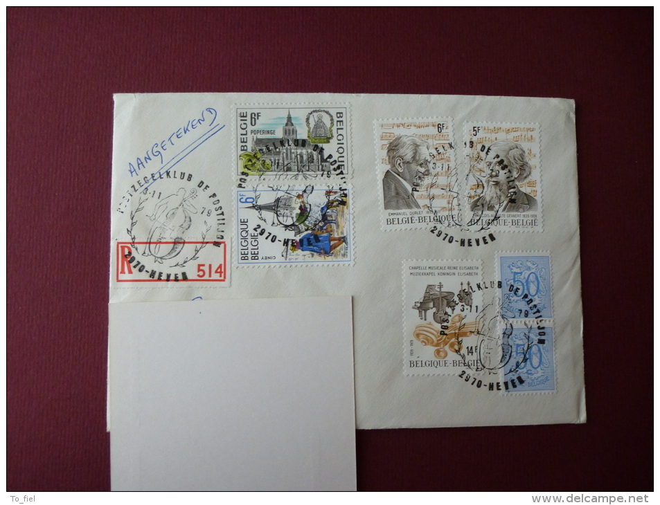 Aangetekende Briefomslag Met 7 Zegels      (20130270) - Briefe