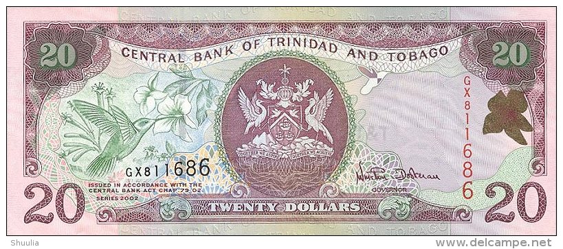 Trinidad And Tobago 20 Dollars 2002 Pick 44 UNC - Trinidad & Tobago