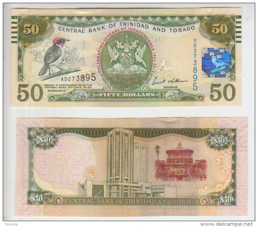 Trinidad And Tobago 50 Dollars 2012 Pick 53 UNC - Trinidad & Tobago