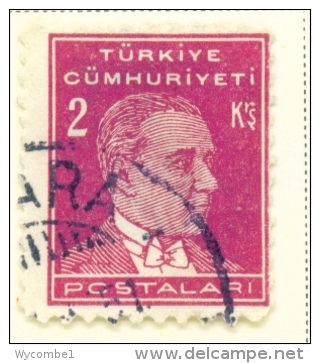 TURKEY  -  1931 To 1954  Kemal Attaturk Definitive  2k  Used As Scan - Usati