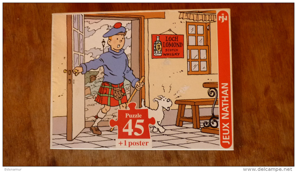 Puzzle NATHAN 45 Pièces 1995 - TINTIN L'ILE NOIRE - Puzzles