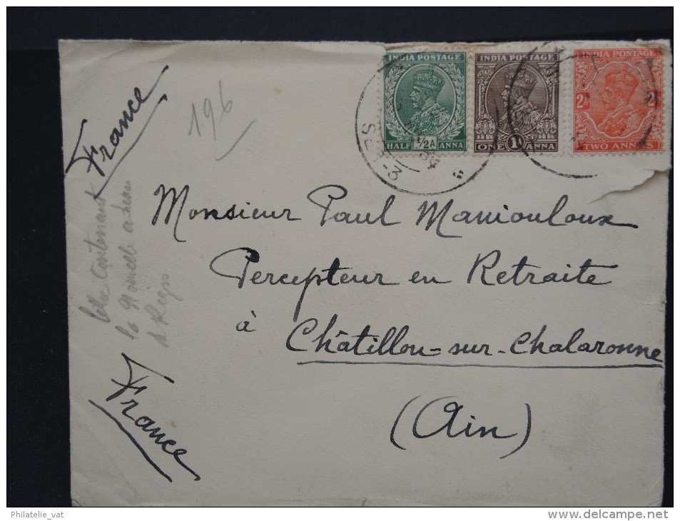 INDE Anglaise - Lot De 4 Lettres - A étudier - Lot N° 2847 - 1911-35 Roi Georges V