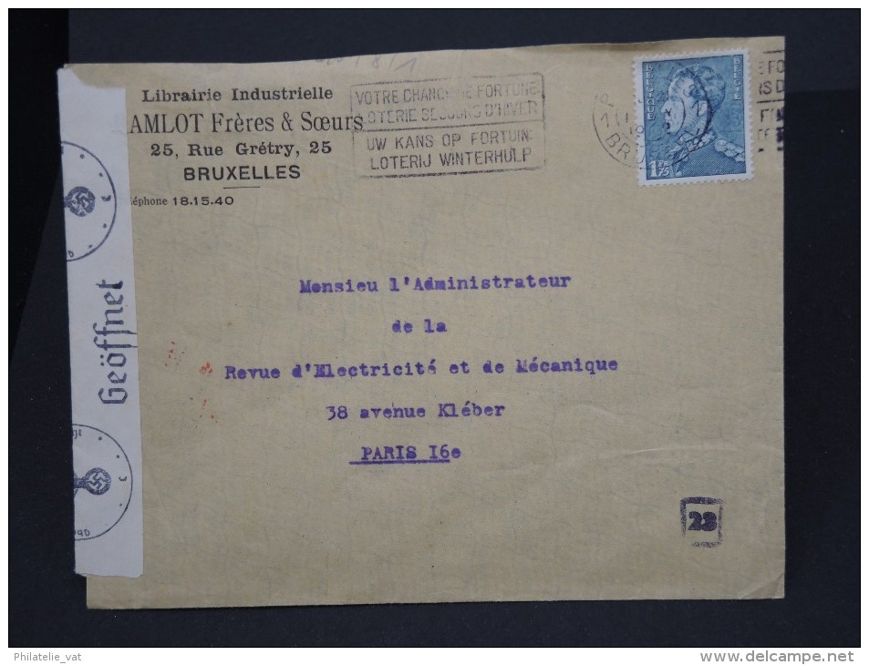 BELGIQUE - Lot De 5 Lettres Censurées Par Les Allemands - A étudier - Lot N° 2850 - Weltkrieg 1939-45 (Briefe U. Dokumente)