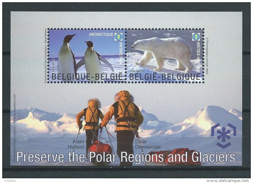 Belgique - 9-3 -2009 - Bloc Préservation De  La Région Polaire Et Des Glaciers - Neuf ** - 1961-2001