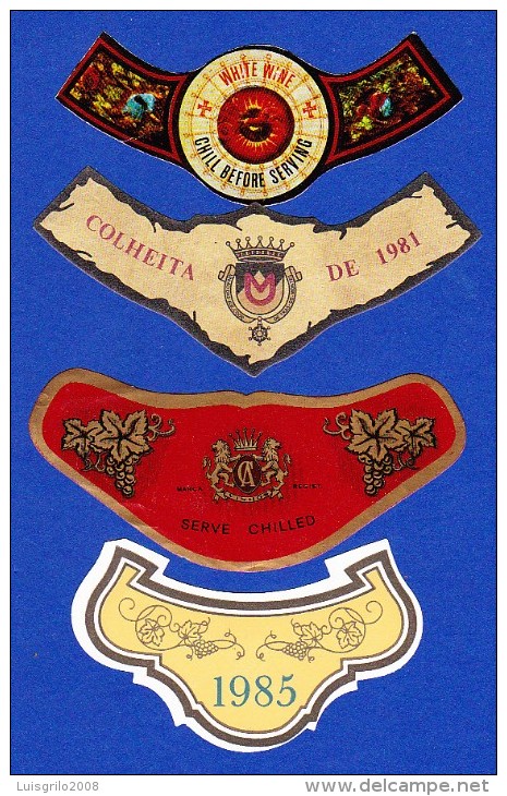 4 GARGANTILHAS  / COLLIERS - VINHOS 1981 A 1985, PORTUGAL - Collections & Sets