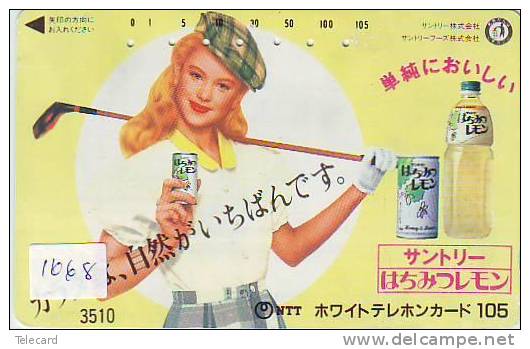 Telefonkarte Japan GOLF (1068) * Sport Phonecard Télécarte Japon - Sport