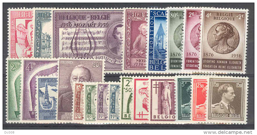 Volledig Jaar-Année Complete 1956 22w/v  Postfris-neuf - Full Years