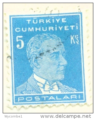 TURKEY  -  1931 To 1954  Kemal Attaturk Definitive  5k  Used As Scan - Oblitérés