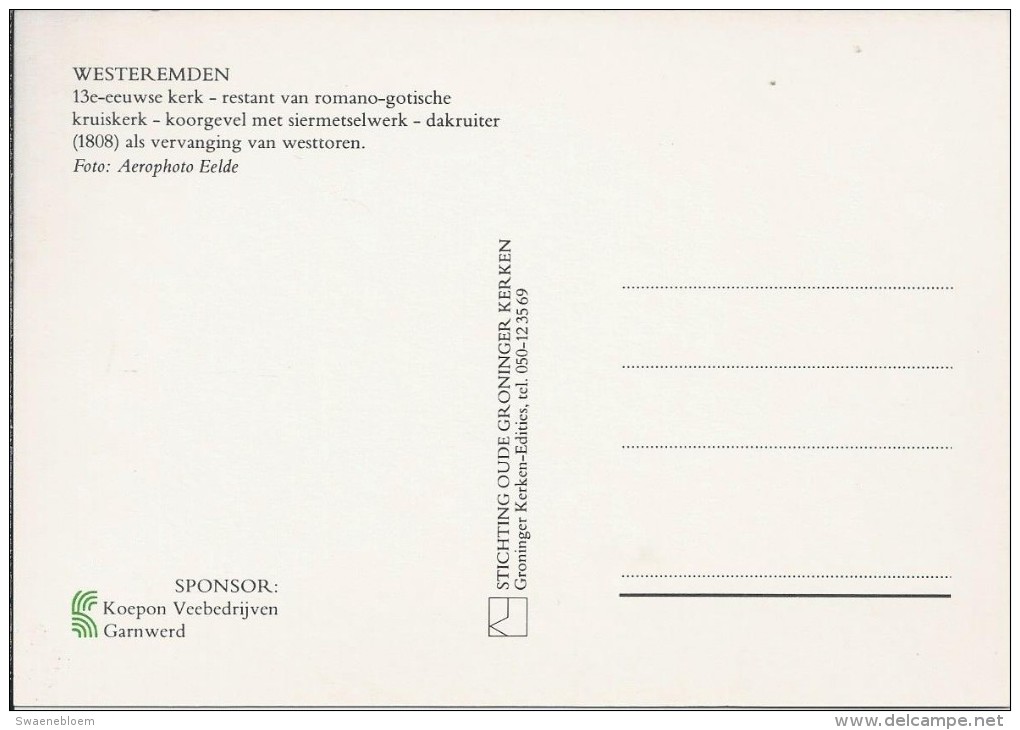 NL.- Westeremden, Oudtijds Emetha In De Gemeente Loppersum. 13e Eeuwse Kerk. 2 Scans - Autres & Non Classés