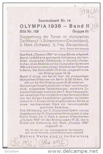 IMAGE DES JEUX OLYMPIQUES DE BERLIN 1936 3 SPORTIFS ALLEMANDS VAINQUEURS (DEUX FAISANT LE SALUT NAZI) - Autres & Non Classés