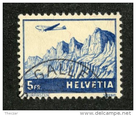 5321 Swiss 1941 Mi.#394 (o) Scott # C34  (cat. 22.€) -- Offers Welcome! - Oblitérés