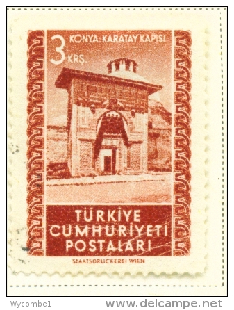 TURKEY  -  1952  Views And Attaturk Issues  3k  Used As Scan - Used Stamps