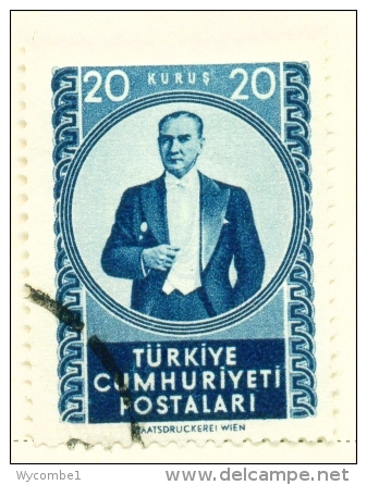 TURKEY  -  1952  Views And Attaturk Issues  20k  Used As Scan - Usati