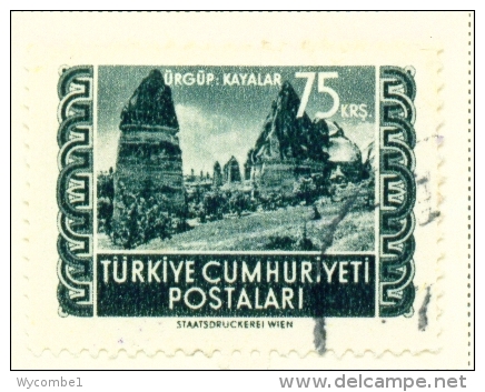 TURKEY  -  1952  Views And Attaturk Issues  75k  Used As Scan - Used Stamps