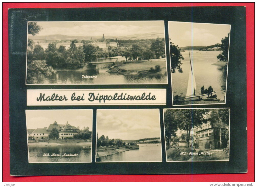 161512 / Malter Bei Dippoldiswalde - BRIDGE , SAILBOAT , TALSPERRE , HOTEL " WALTER " " SEEBLICK "- Germany Allemagne - Dippoldiswalde