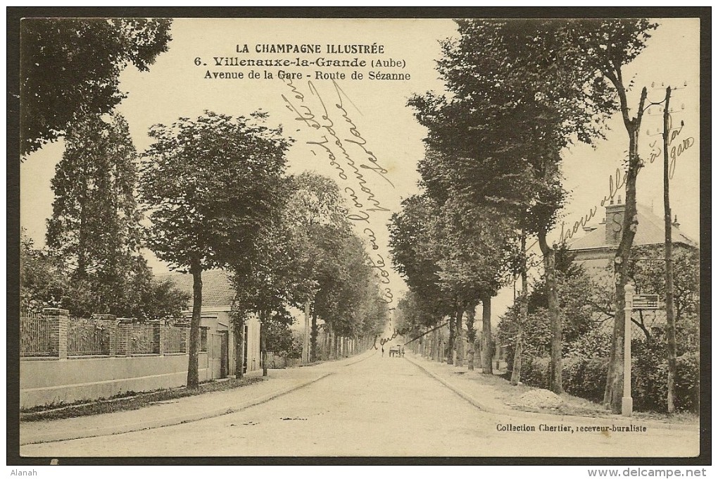 VILLENAUXE La GRANDE Avenue De La Gare Route De Sézanne (Chertier SL Simonet) Aube (10) - Autres & Non Classés