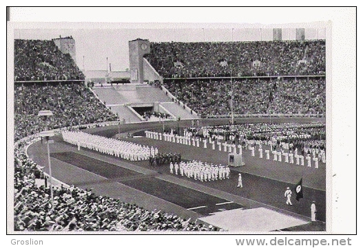 JEUX OLYMPIQUES DE BERLIN 1936  IMAGE (DEFILE DE LA DELEGATION ALLEMANDE) - Autres & Non Classés