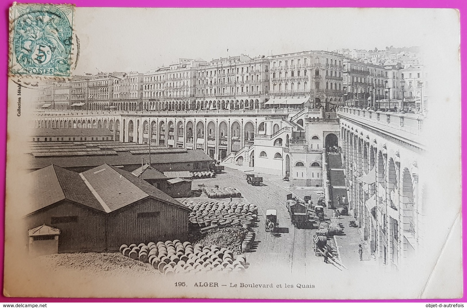 Cpa Alger Le Boulevard Et Les Quais Carte Postale Algérie - Alger