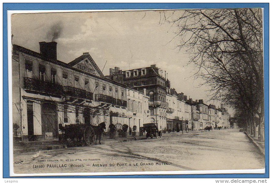 33 - PAUILLAC -- Avenue Du Port & Le Grand Hotel - Pauillac