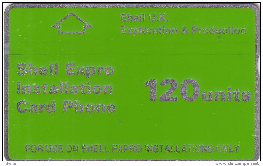 GB UK PLATEFORME PETROLIERE SHELL EXPRO GREEN  120U UT N° 044E.... - Petróleo