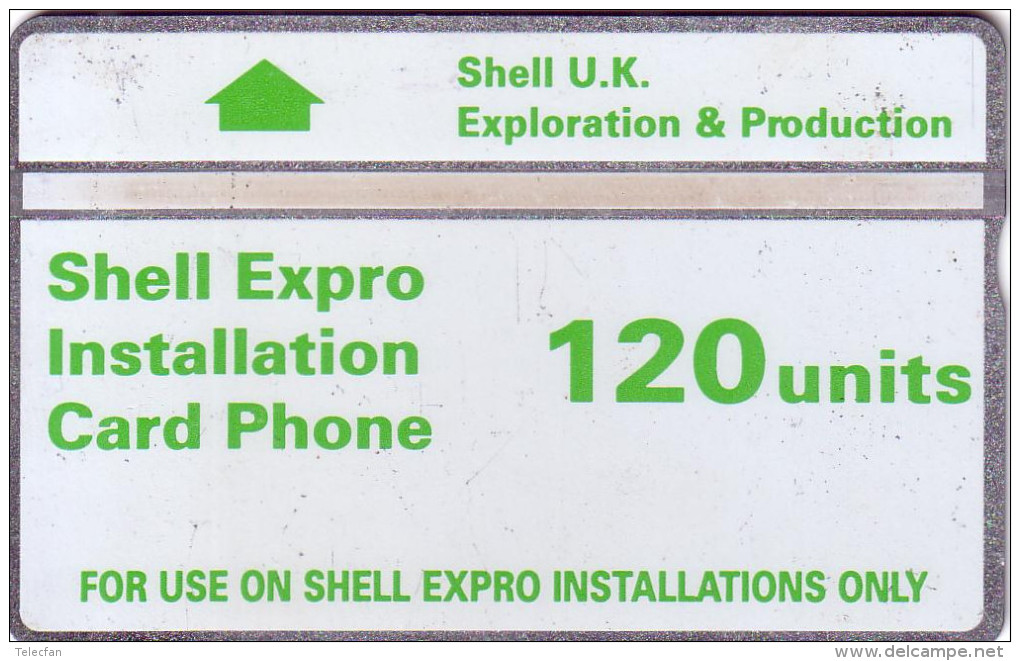 GB UK PLATEFORME PETROLIERE SHELL EXPRO WHITE  120U UT N° 443B.... - Petrole