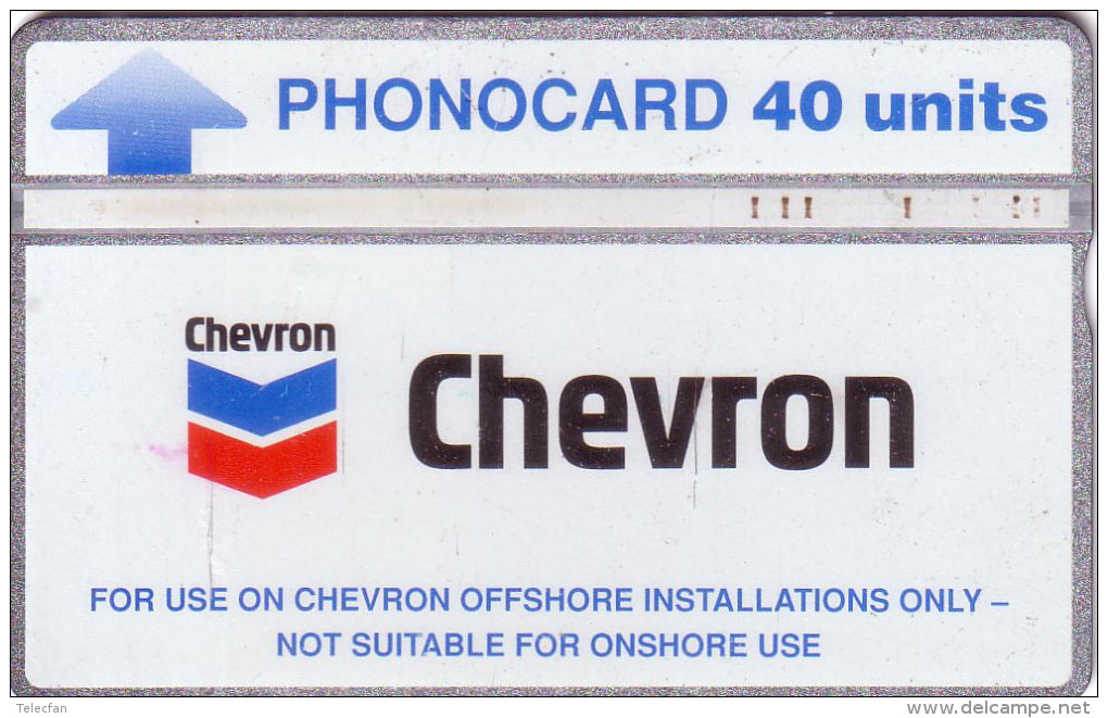 GB UK PLATEFORME PETROLIERE CHEVRON 40U UT N° 372F.... - Petróleo