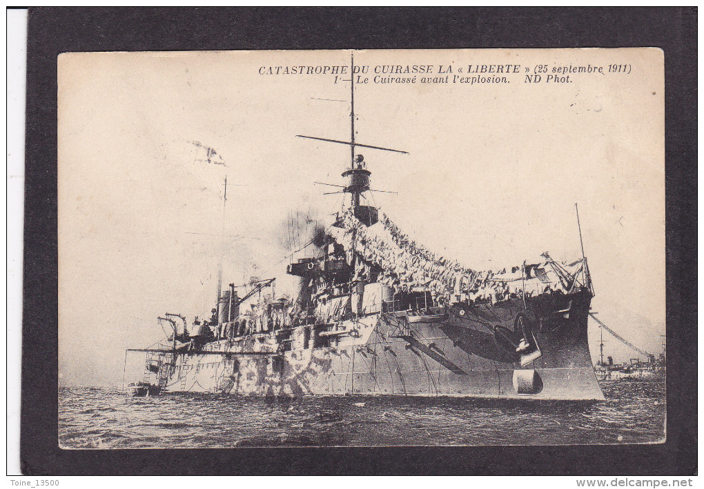 Catastrophe Du Cuirassé La Liberté 25 Septembre 1911, Le Cuirassé Avant L'explosion - Warships