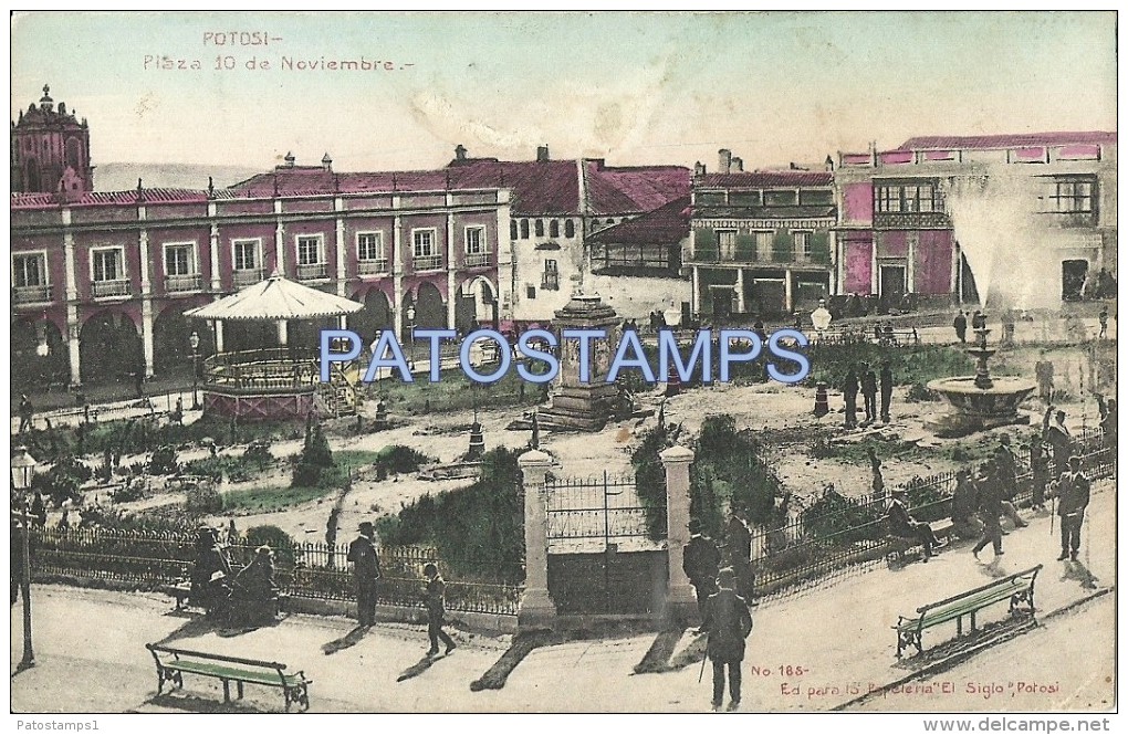 2066 BOLIVIA POTOSI TOMAS FRIAS SQUARE 10 OF NOVEMBER  POSTAL POSTCARD - Bolivië