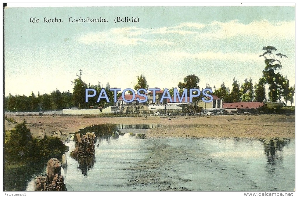 2070 BOLIVIA COCHABAMBA CERCADO VIEW RIVER ROCHA POSTAL POSTCARD - Bolivie