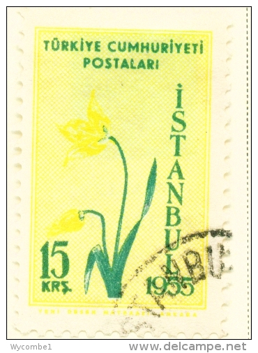 TURKEY  -  1955  Spring Flowers  15k  Used As Scan - Usati