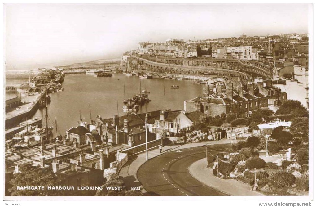 KENT - RAMSGATE - HARBOUR LOOKING WEST RP Kt760 - Ramsgate