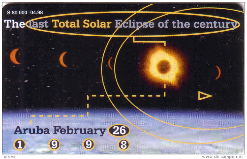 ARUBA TOTAL SOLAR ECLIPSE 1998 30U UT - Astronomy