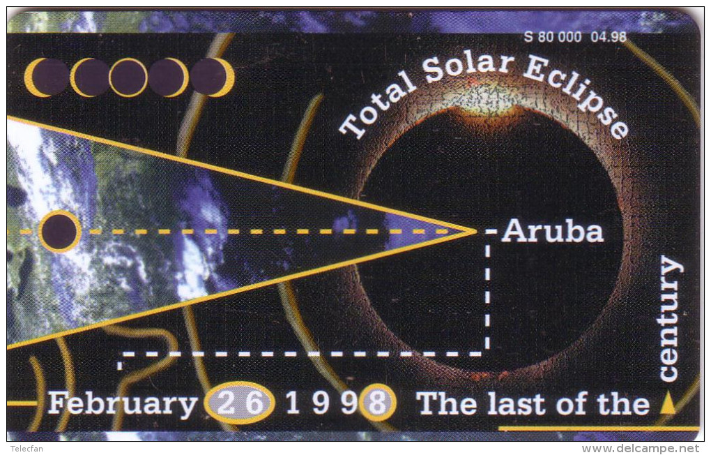 ARUBA TOTAL SOLAR ECLIPSE 1998 60U UT - Astronomy