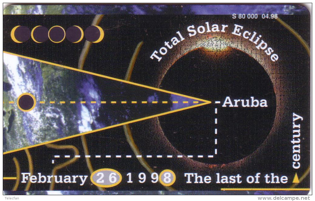 ARUBA TOTAL SOLAR ECLIPSE 1998 60U UT - Astronomùia