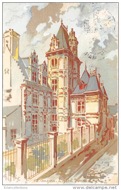 Angers   49    Représentation D'édifices Illustrés Par Gobo Illustrateur :  Hôtel Pincé Rue De L'Espine - Angers