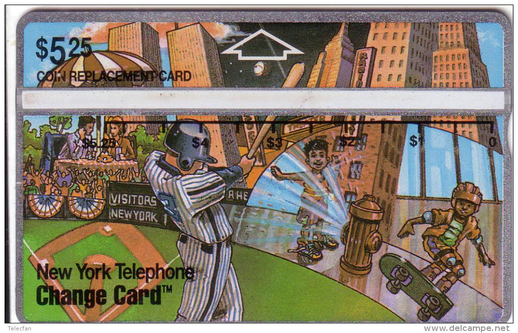 USA NYNEX HOLOGRAPHIQUE  LANDIS BASEBALL TWIN TOWERS NEW YORK N° 307A...MINT NEUF - [1] Hologrammkarten (Landis & Gyr)