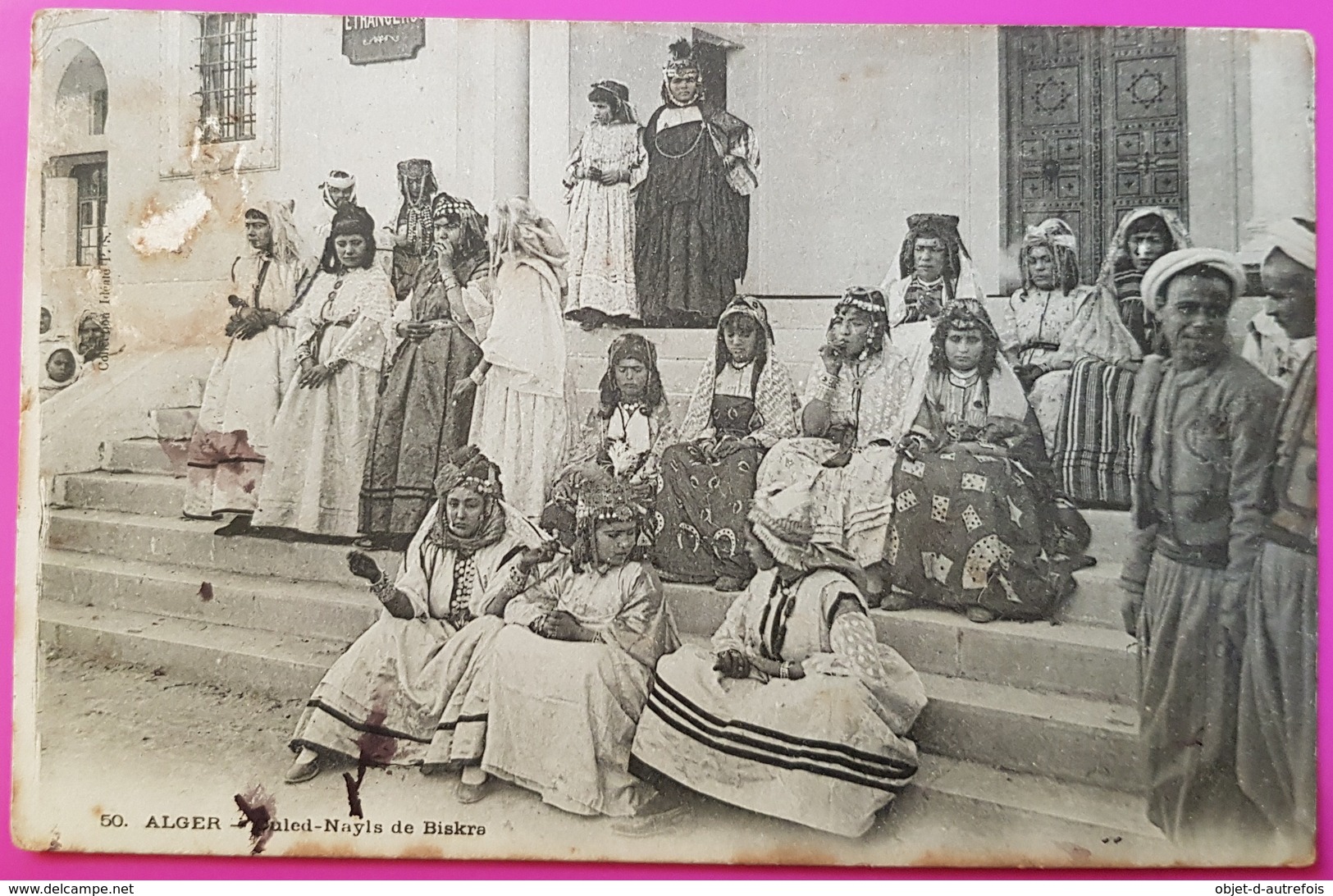 Cpa Alger Ouled Nayls De Biskra 1906 Carte Postale Algérie N° 50 Mauresque Fatma - Femmes