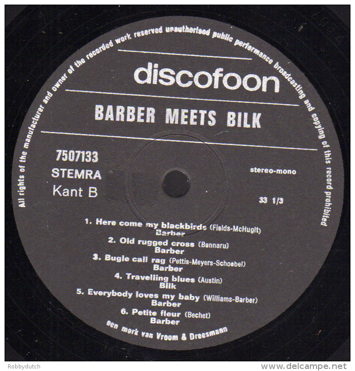 * LP *  CHRIS BARBER And MR. ACKER BILK - BARBER MEETS BILK (Holland EX-!!!) - Jazz