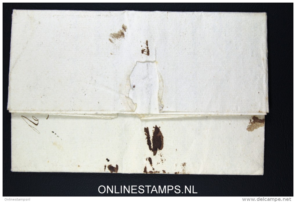 Belgium: Letter Yperen To Beaune, 1821, Ieper, LPB1R In Black  , Par Lille - 1815-1830 (Hollandse Tijd)