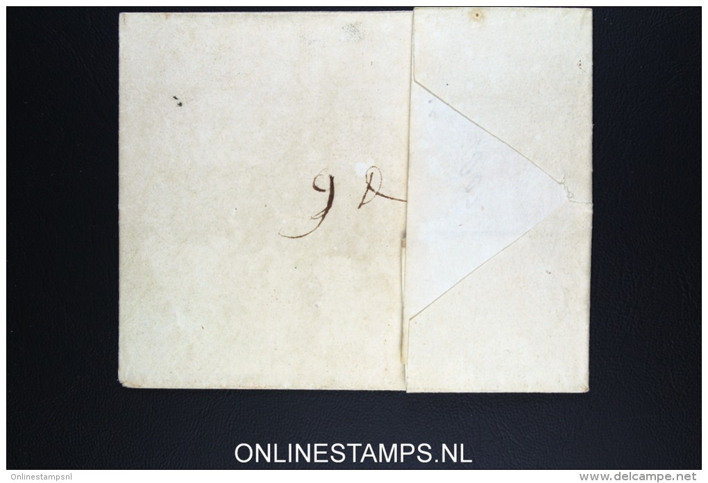 Belgium: Cover P.91.P. / OSTENDE To Leyde Leiden Holland Omslag Zonder Brief Recu  2 Nov 1802 - 1794-1814 (French Period)