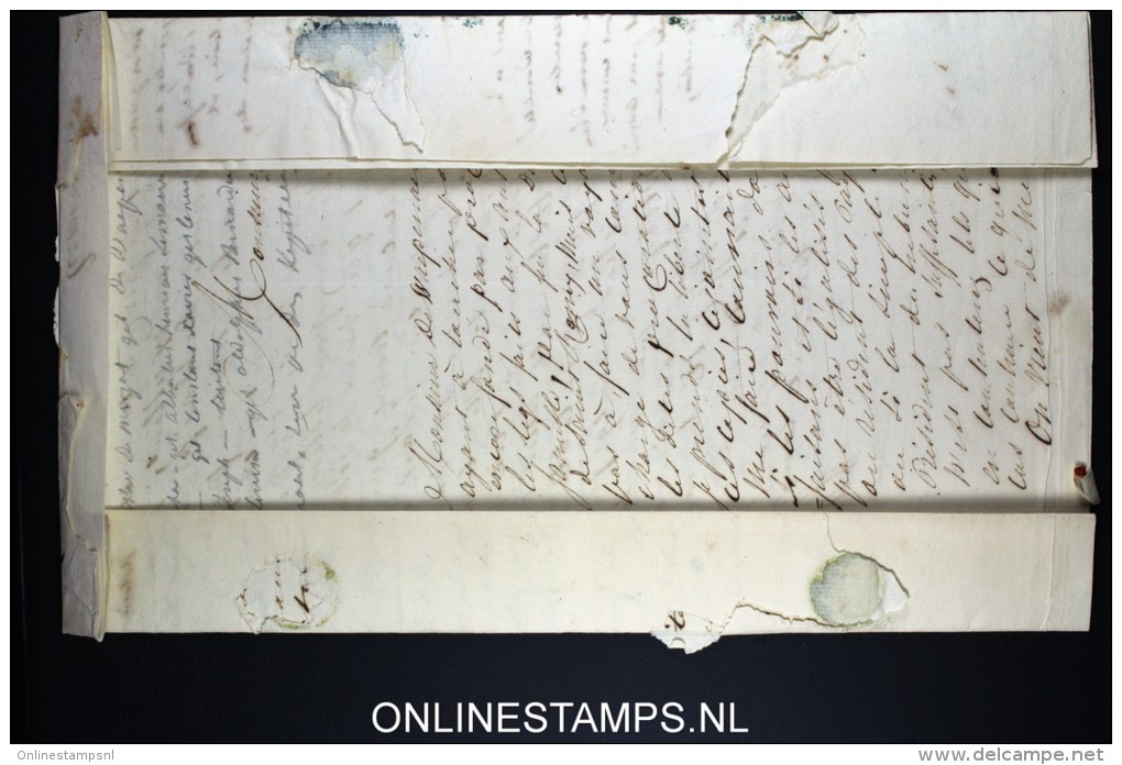 Belgium:  Letter Termonde To Ruremonde  / Roermond 1841 PP In Box - 1815-1830 (Dutch Period)
