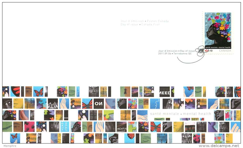 2011  Mental Health Semi-Postal  Sc B18  Single From Booklet - 2011-...