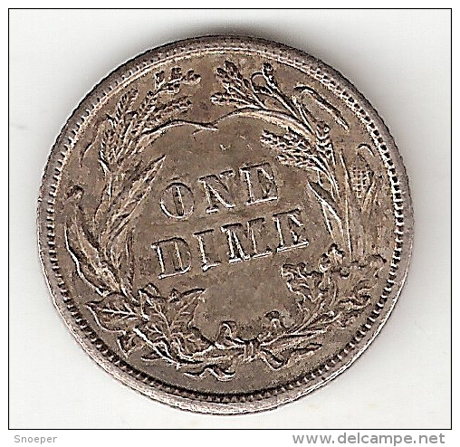 *usa  1 Dime    1904 Km  113  Xf+ !!!!!!!!!!!! - 1892-1916: Barber